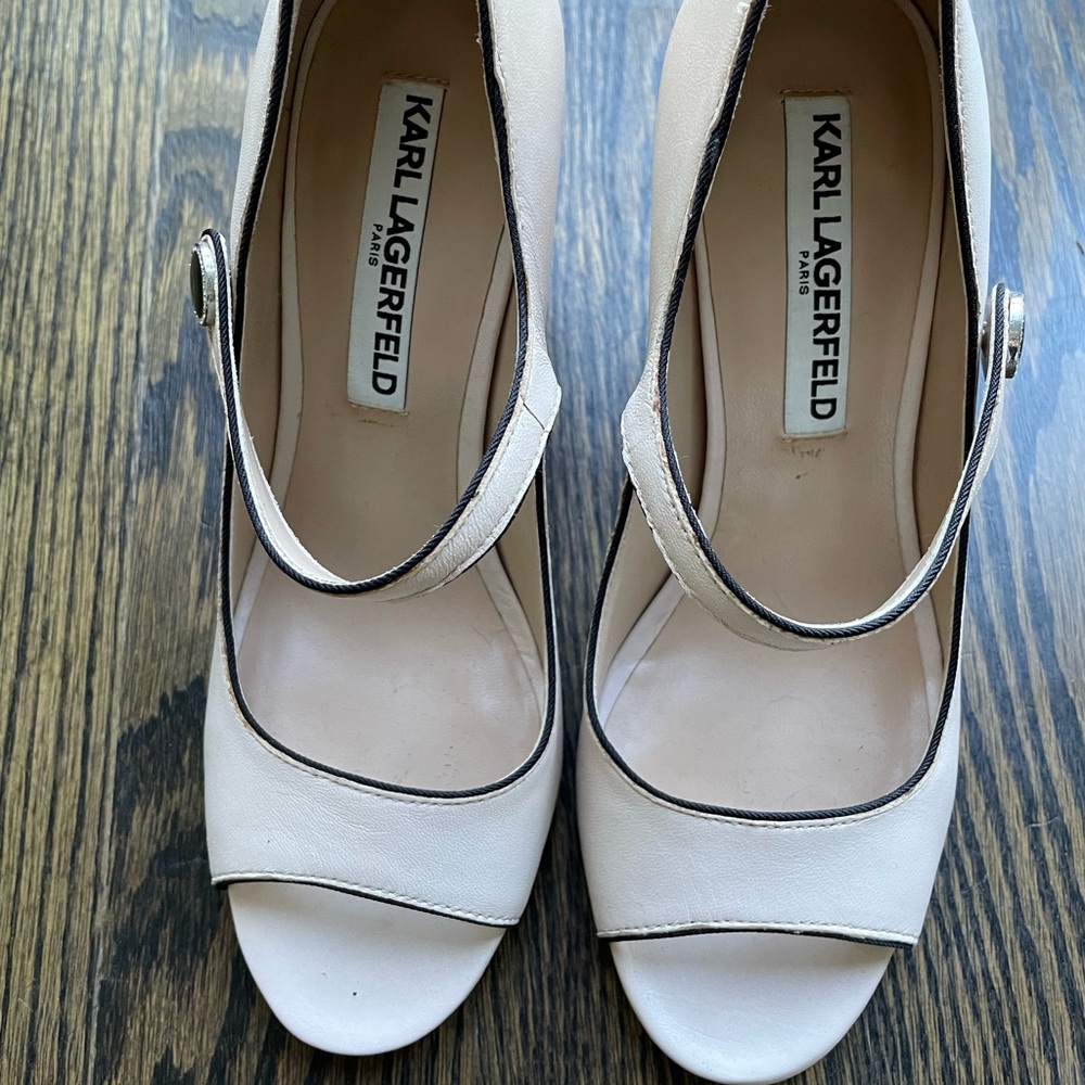 Karl Lagerfeld Paris Edna Peep Toe Pump